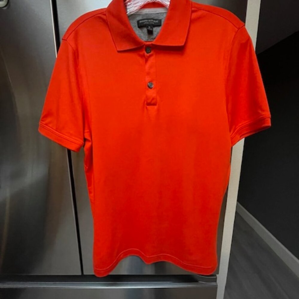 Banana Republic Men's Polo Small Orange